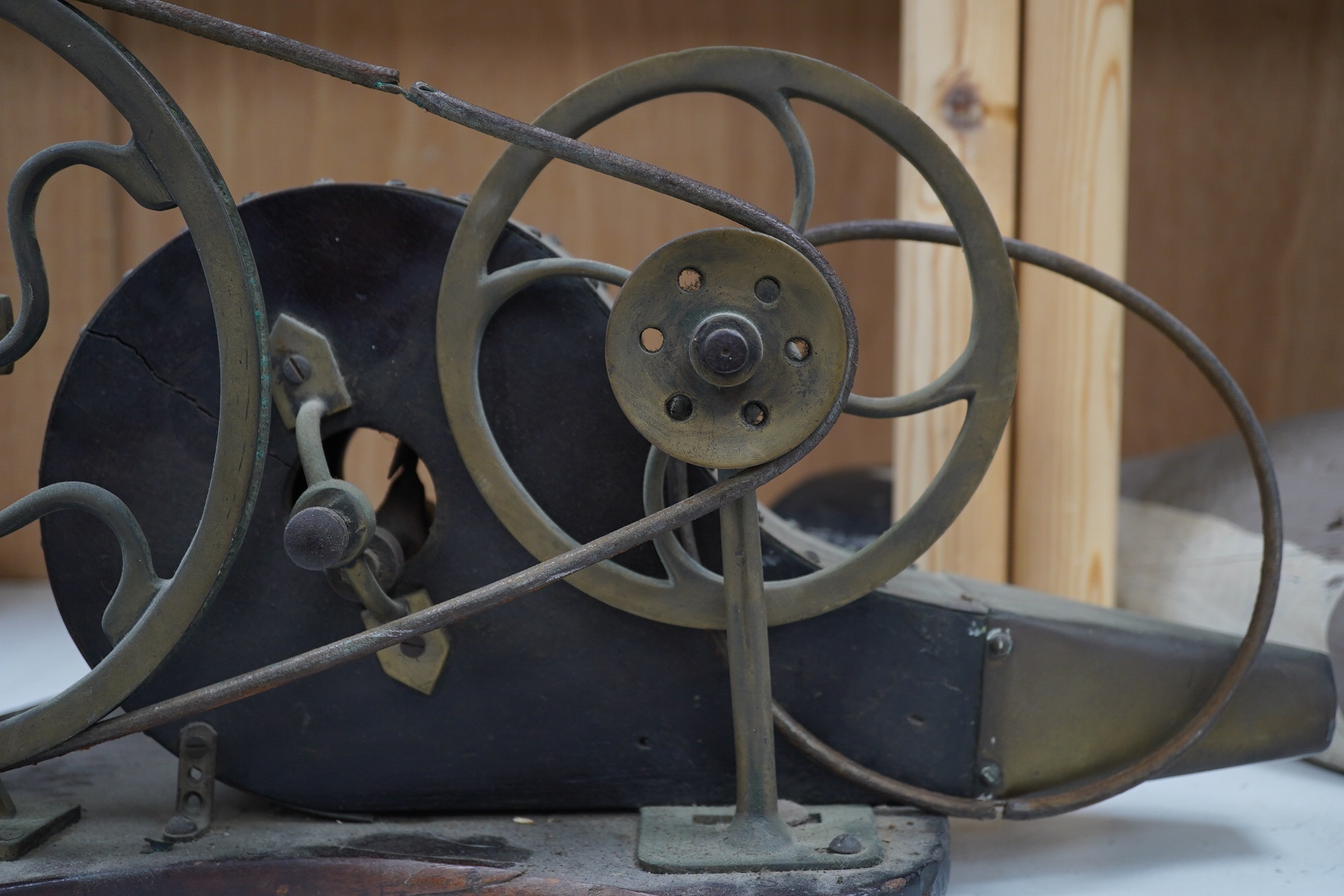 A set of mechanical bellows, 56cm. Condition - fair